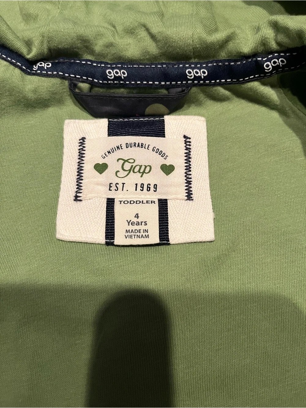 GAP Girls Green Apple Raincoat Size 4